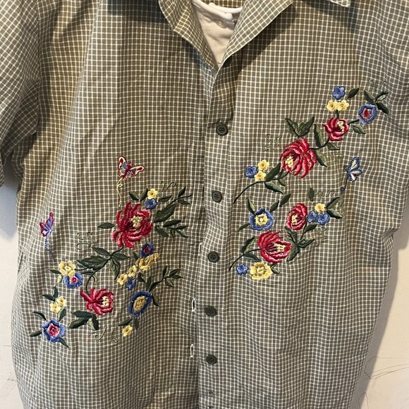 BOBBIE BROOKS | Women's Short Sleeve Button Down Top Multicolour Size Small - Picture 3 of 11